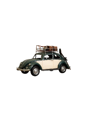 VOITURE COX VERT BOUTEILLE