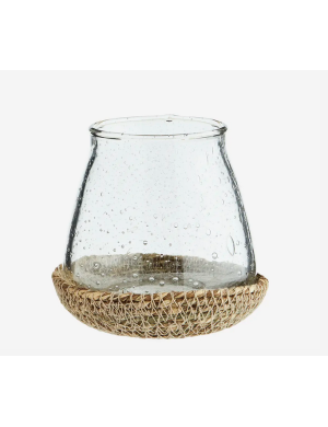 GLASS CLEAR VOTIVE JUTE...